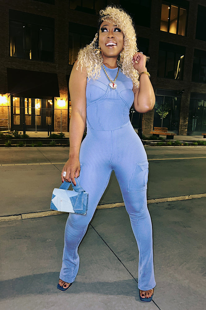 
                      
                        Blue Crush Ribbed Jumpsuit
                      
                    