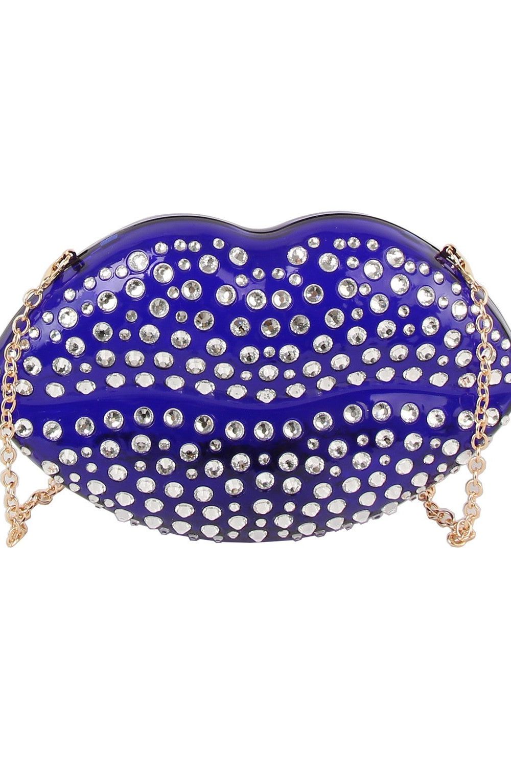 Blue Kiss Rhinestone Bag