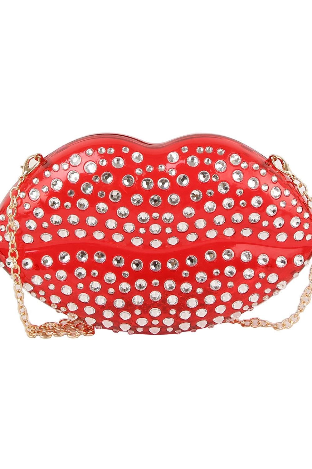 Red Kiss Rhinestone Bag