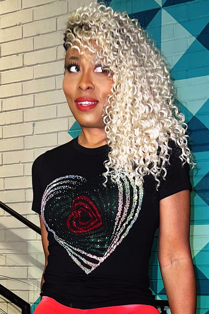 
                      
                        Heart of Stone Rhinestone Tee - Black
                      
                    