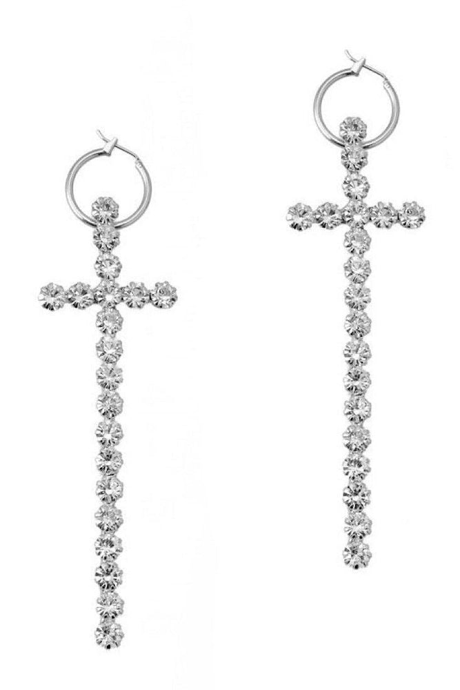 Cross Drop Earrings