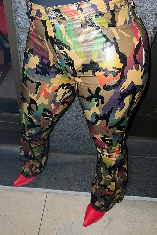 
                      
                        Glossy Camo Pant
                      
                    