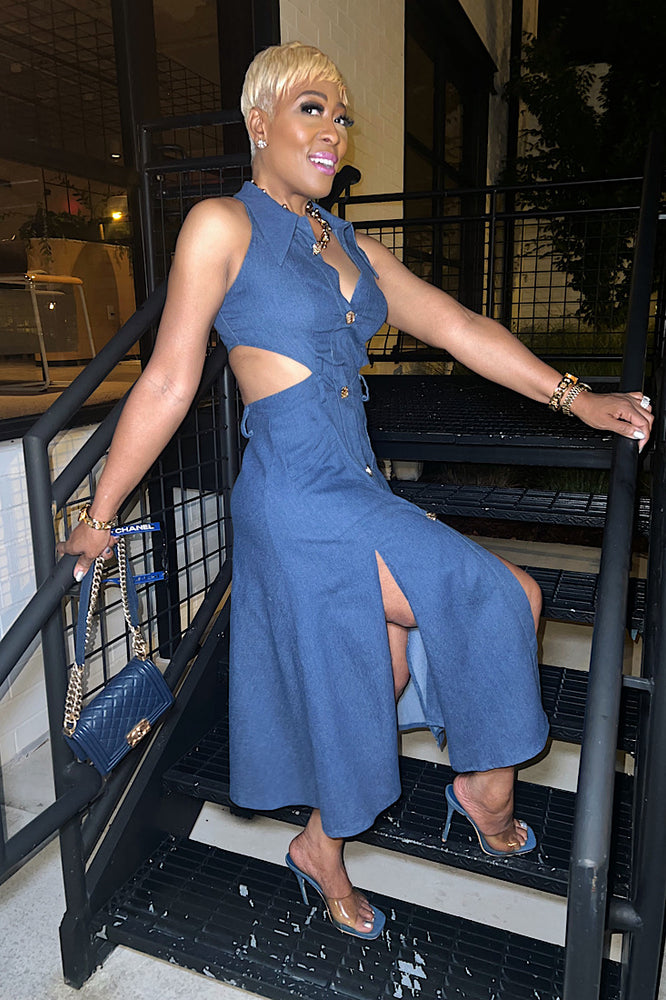 
                      
                        Dolly Denim Midi Dress
                      
                    