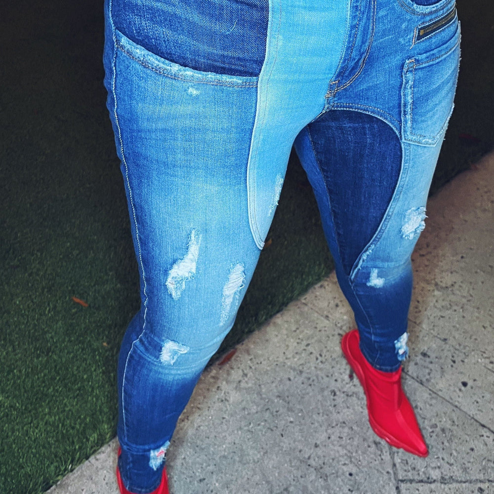 
                      
                        Cassidy Color-Combo Jeans
                      
                    