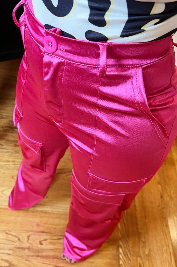 Rose Luxe Cargo Pants