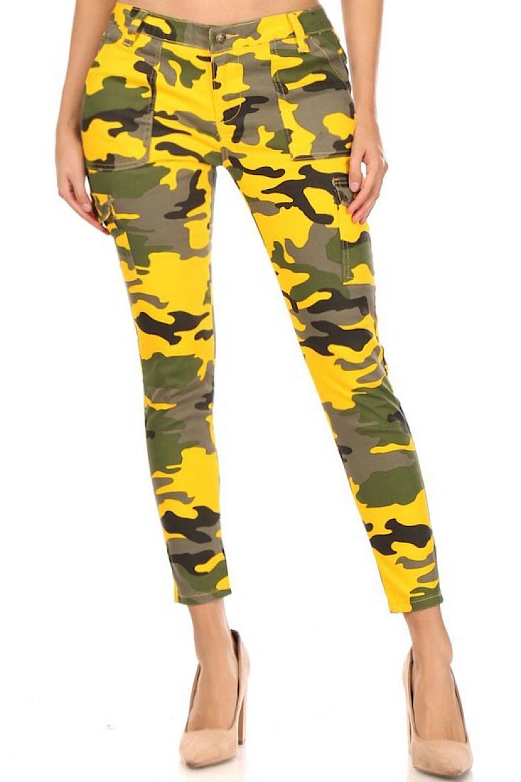 Krazy Kamo Cargo Pant - Yellow - Gritty Soul