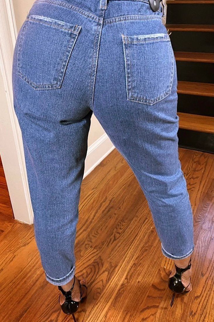 So Bomb Mom Jeans - Medium Wash - Gritty Soul