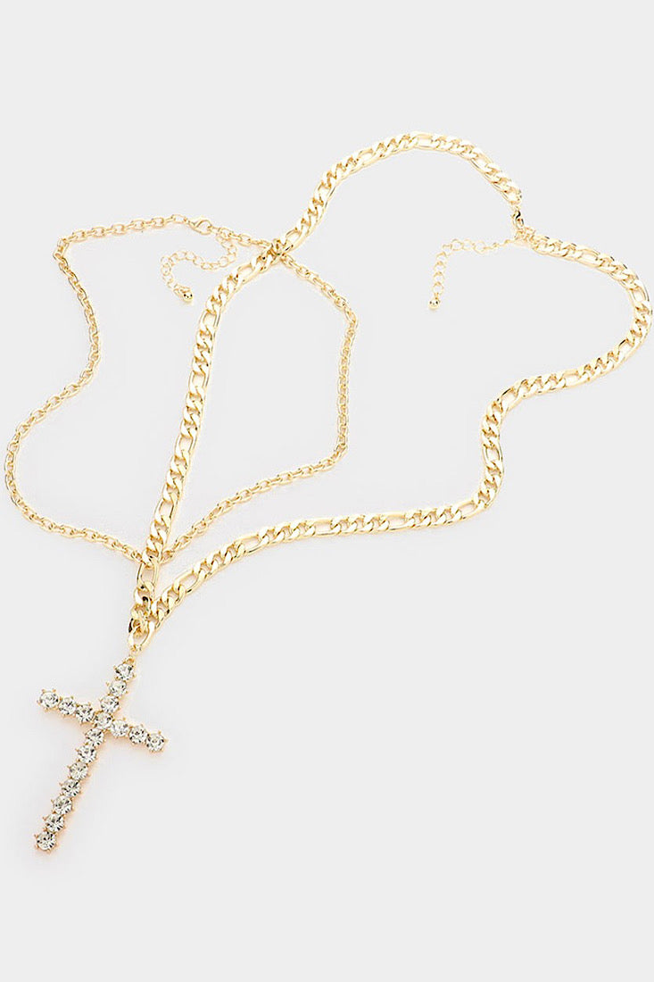 Highly Favored Cross Necklace