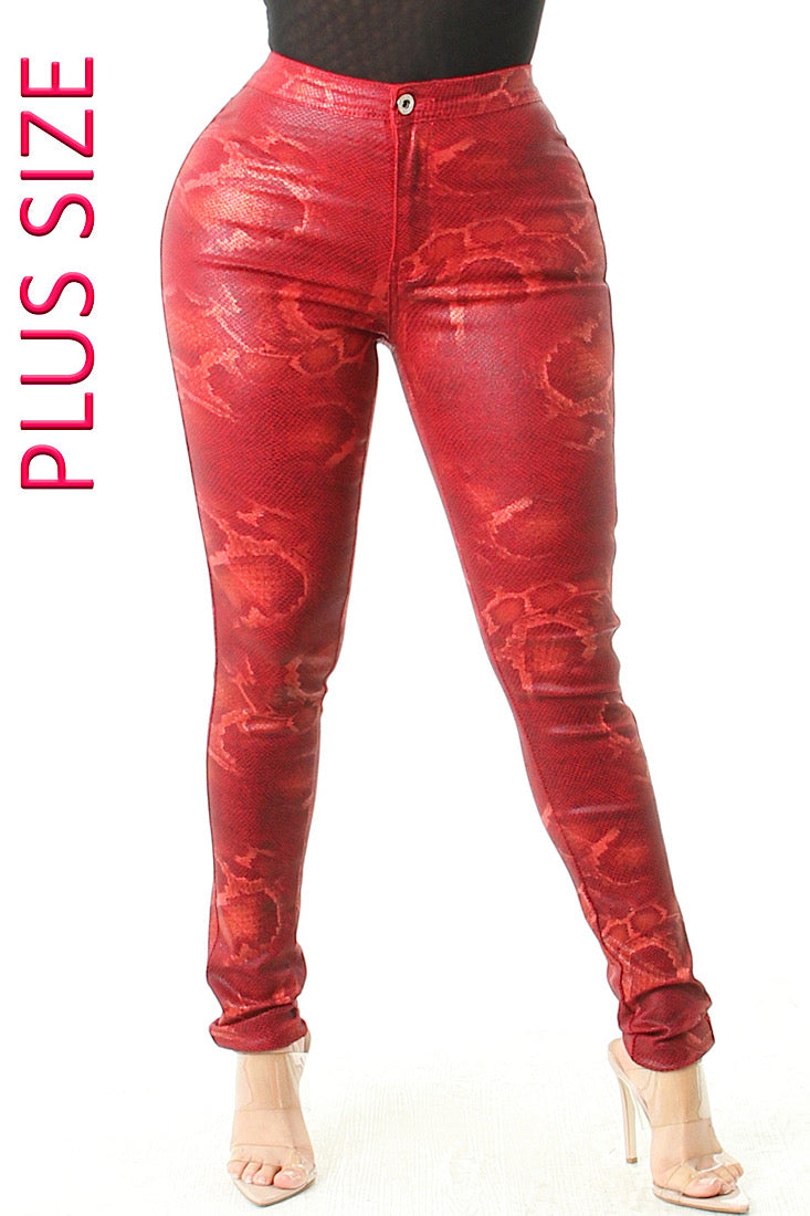 The Perfect Animalistic Pant - Red