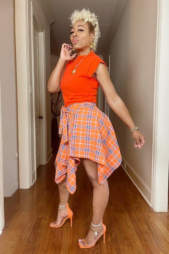 School Girl Boo Skirt - Orange - Gritty Soul