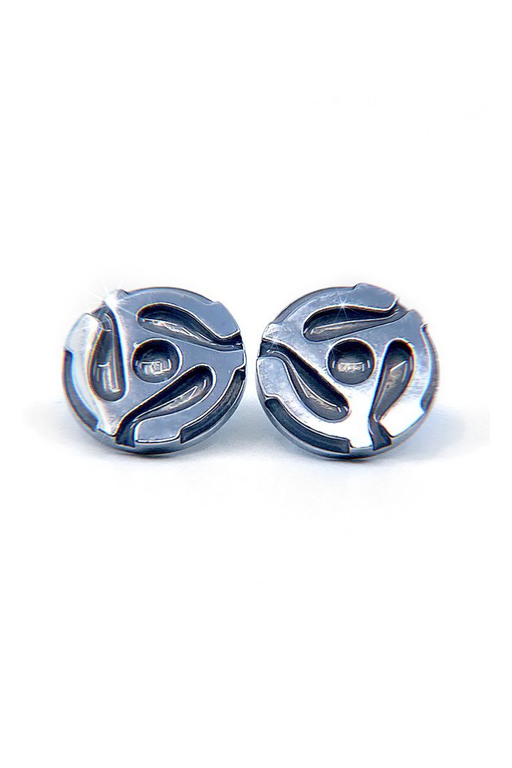 The 45s - 45 (Silver) Record Adapter Earrings - Gritty Soul